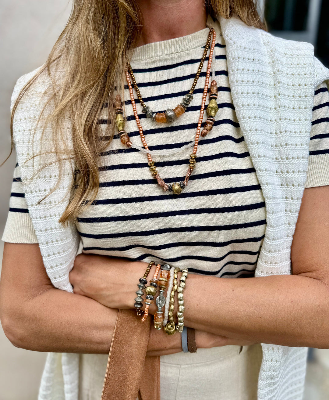 Metal Single Stack Bracelet | Silver