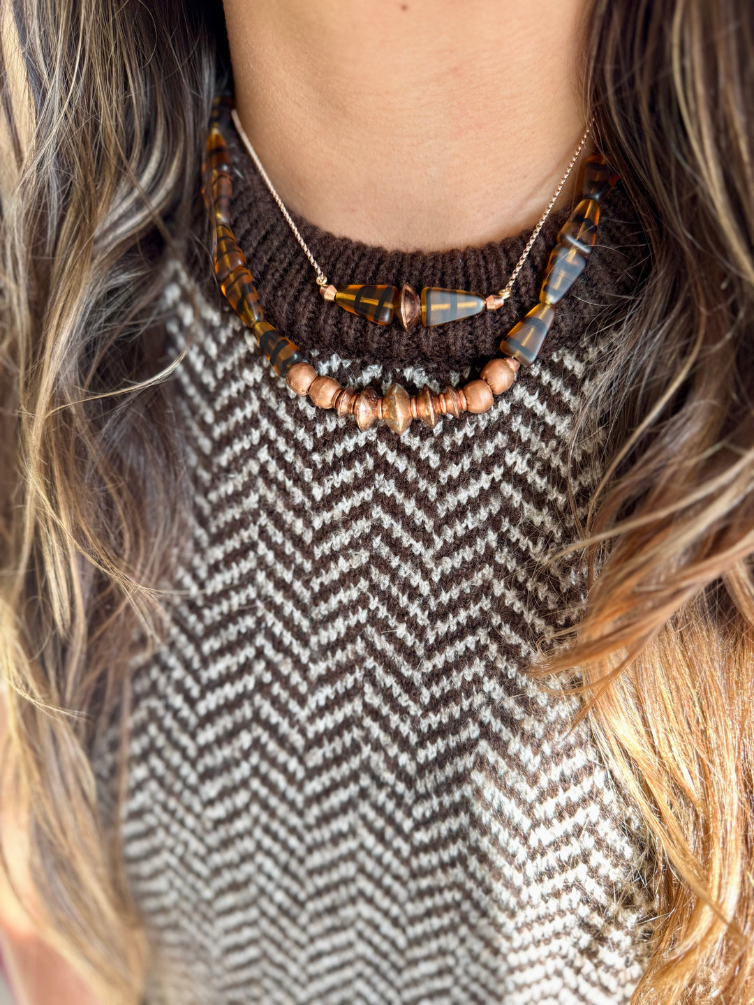 Simple Chain Necklace | Amber