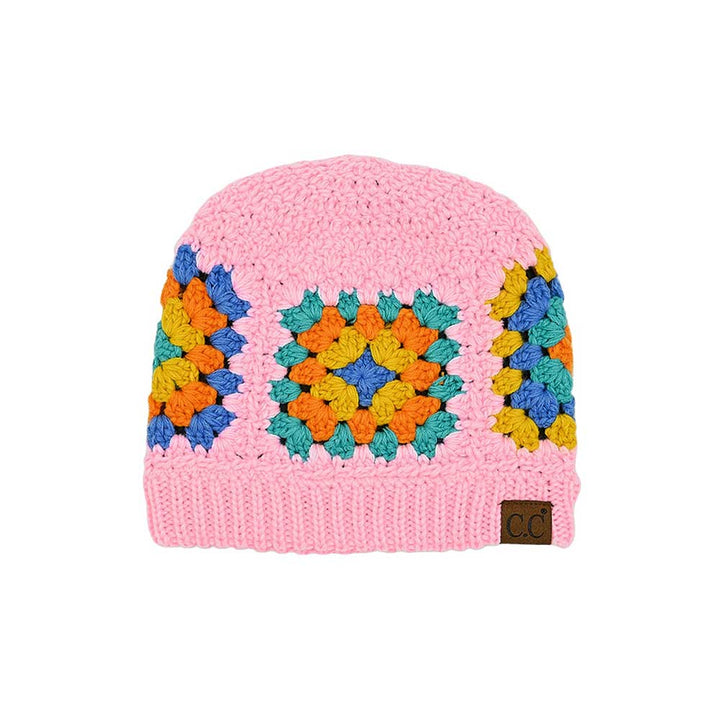 C.C Multi Color Crochet Beanie by Madeline Love