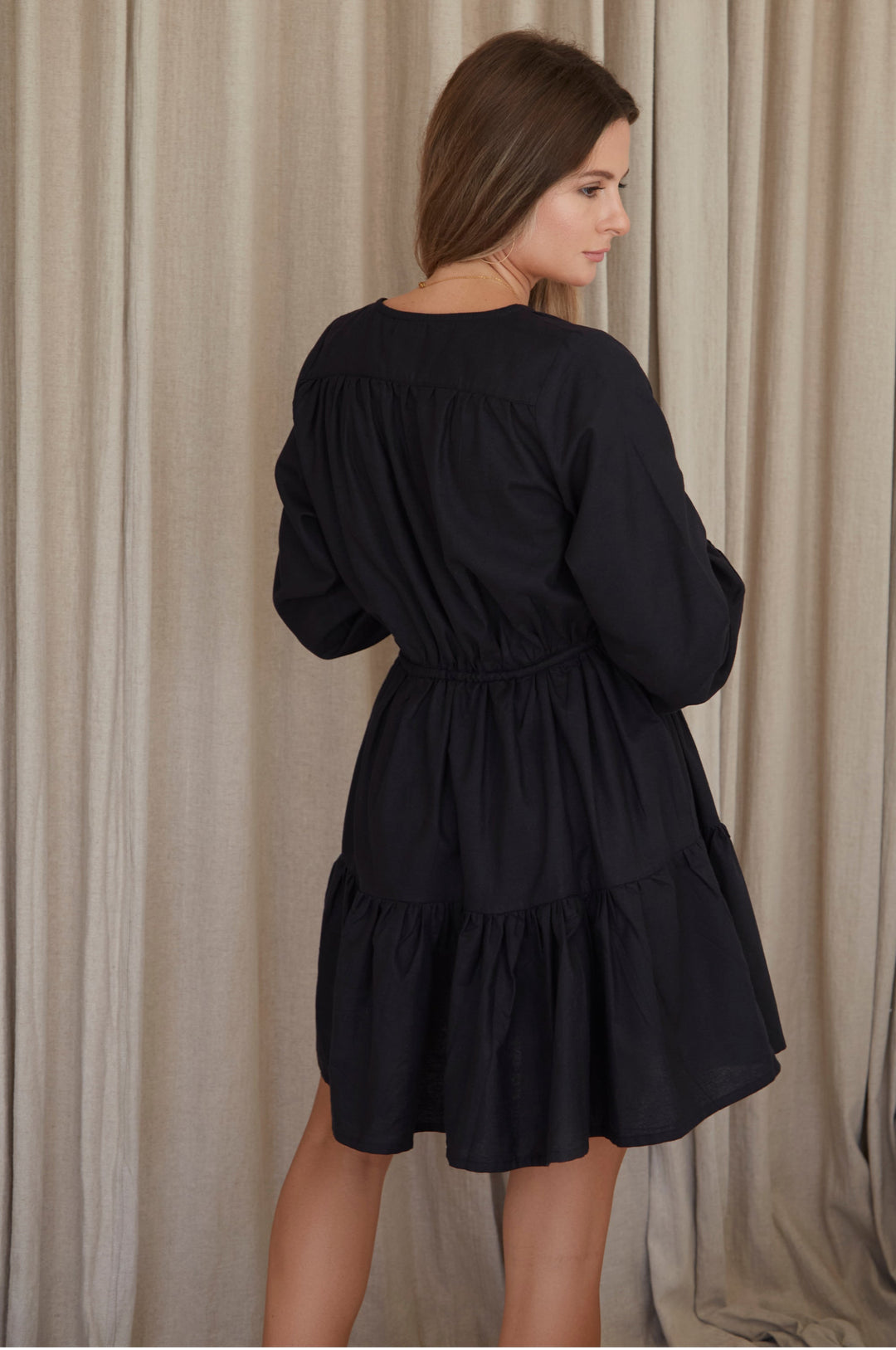 Positano Linen Mini Dress by Bali Lane