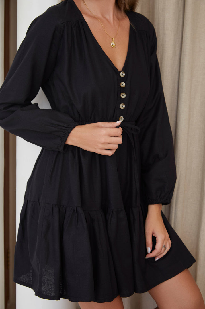 Positano Linen Mini Dress by Bali Lane