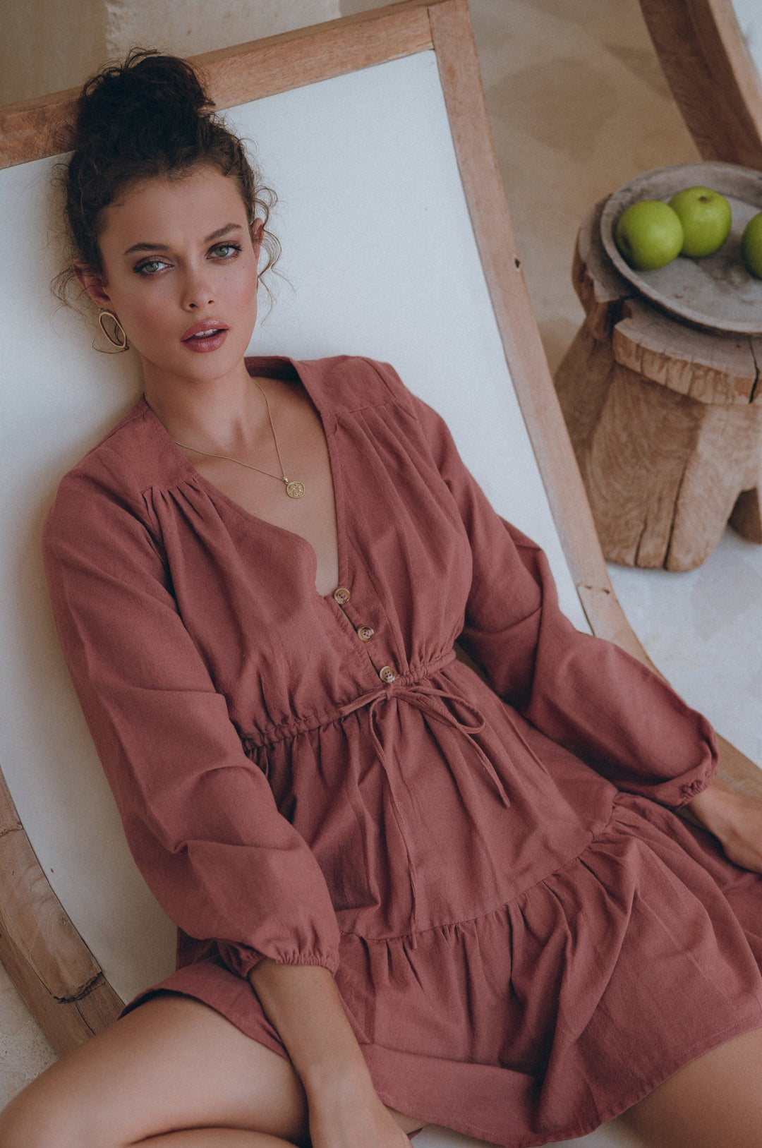 Positano Linen Mini Dress by Bali Lane