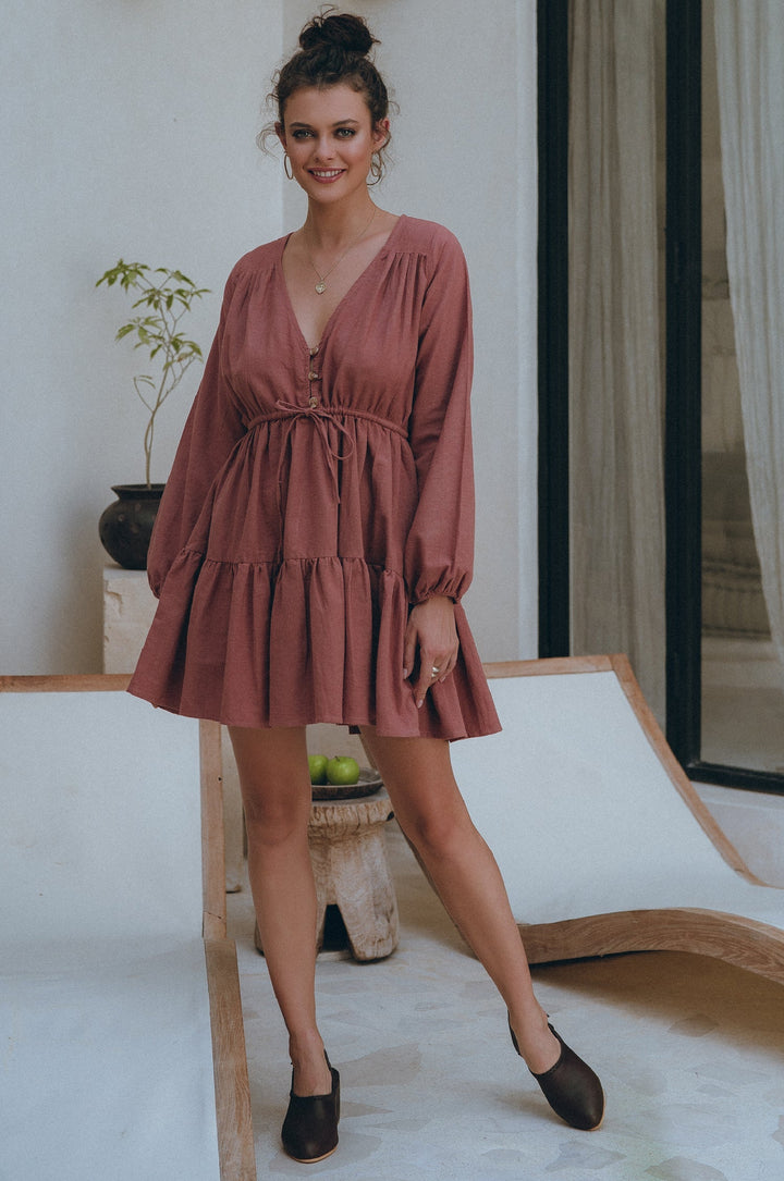 Positano Linen Mini Dress by Bali Lane
