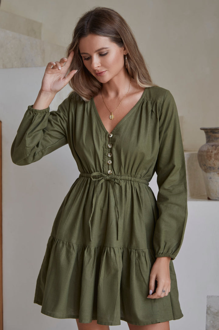 Positano Linen Mini Dress by Bali Lane