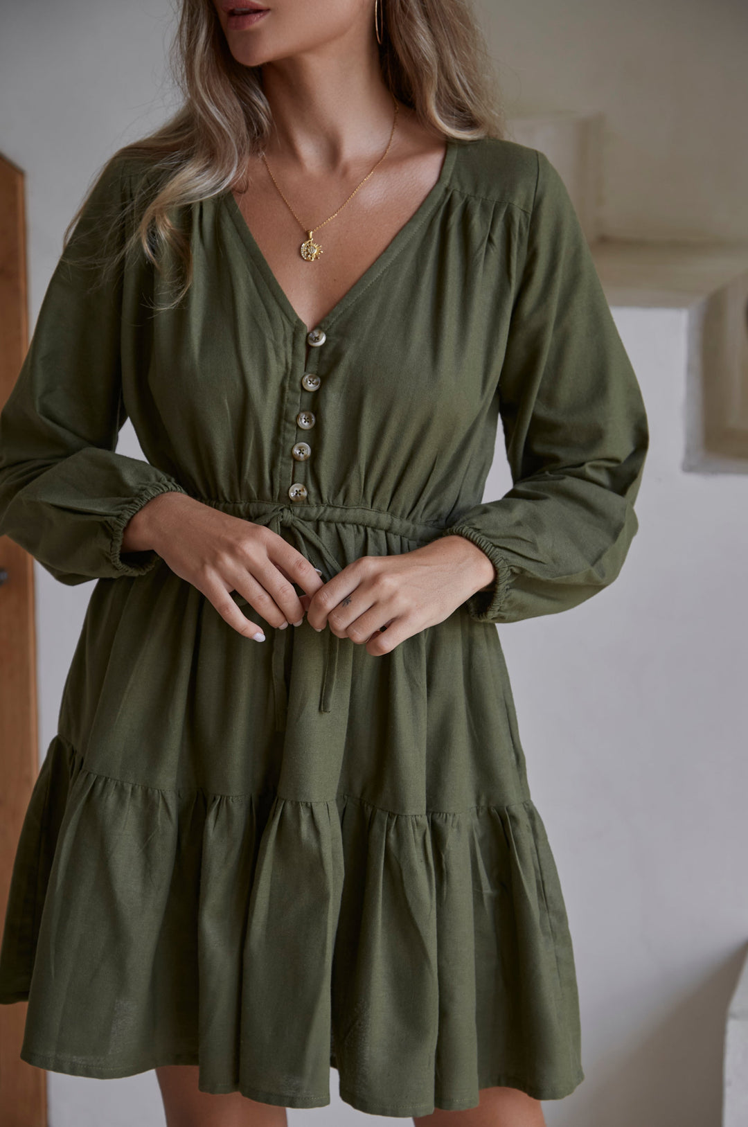 Positano Linen Mini Dress by Bali Lane