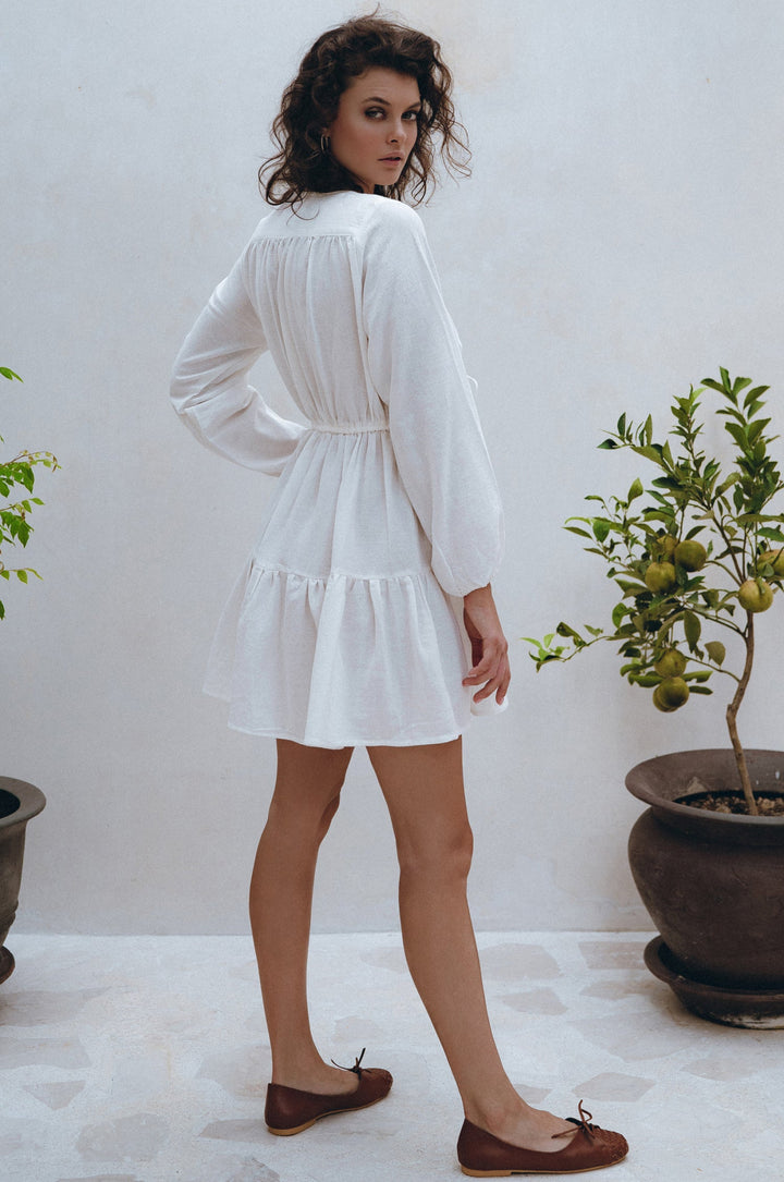Positano Linen Mini Dress by Bali Lane