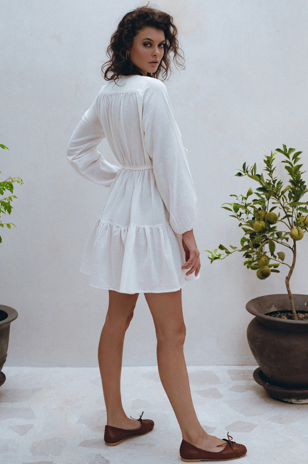 Positano Linen Mini Dress by Bali Lane