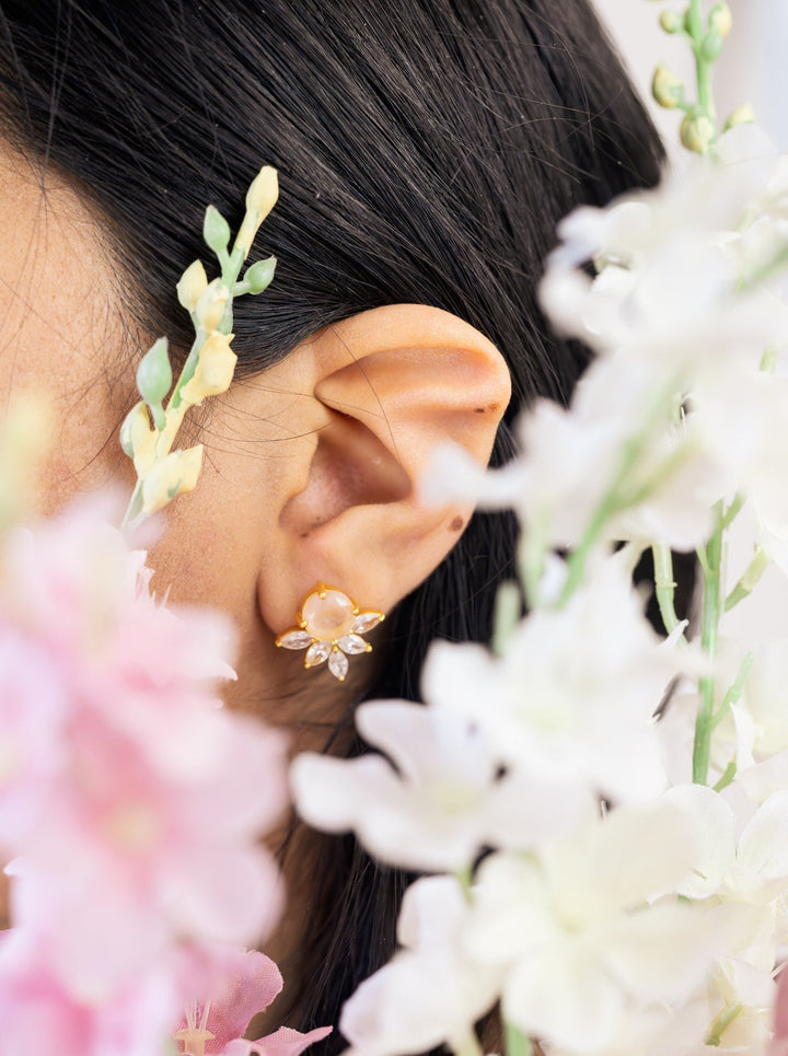 Blooming Fan Studs by Ash & Rose