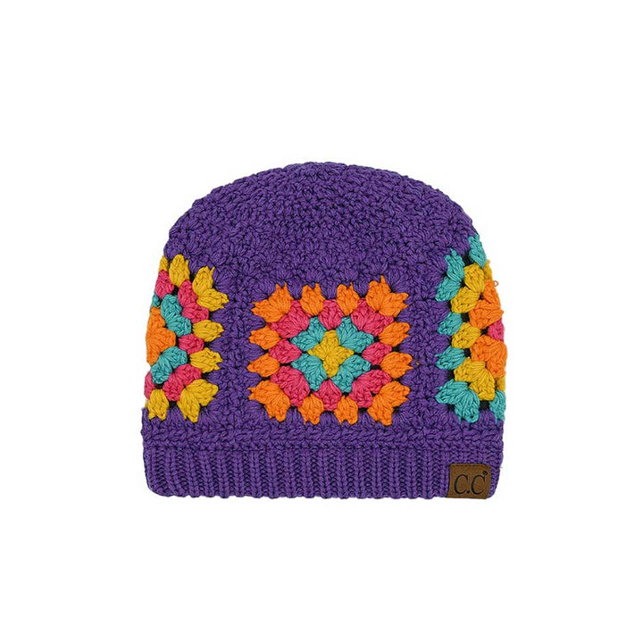C.C Multi Color Crochet Beanie by Madeline Love