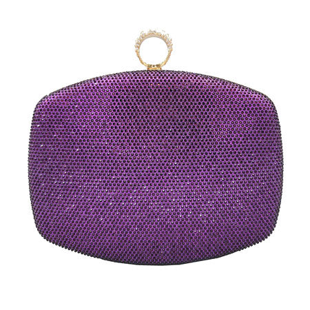 Shimmery Evening Clutch Bag Clasp Closure by Madeline Love