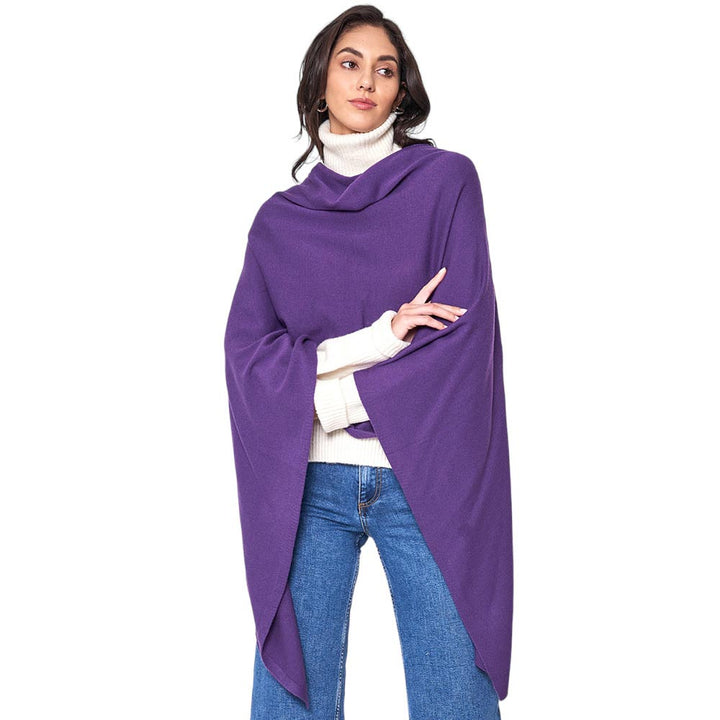 Solid Scarf Poncho by Madeline Love