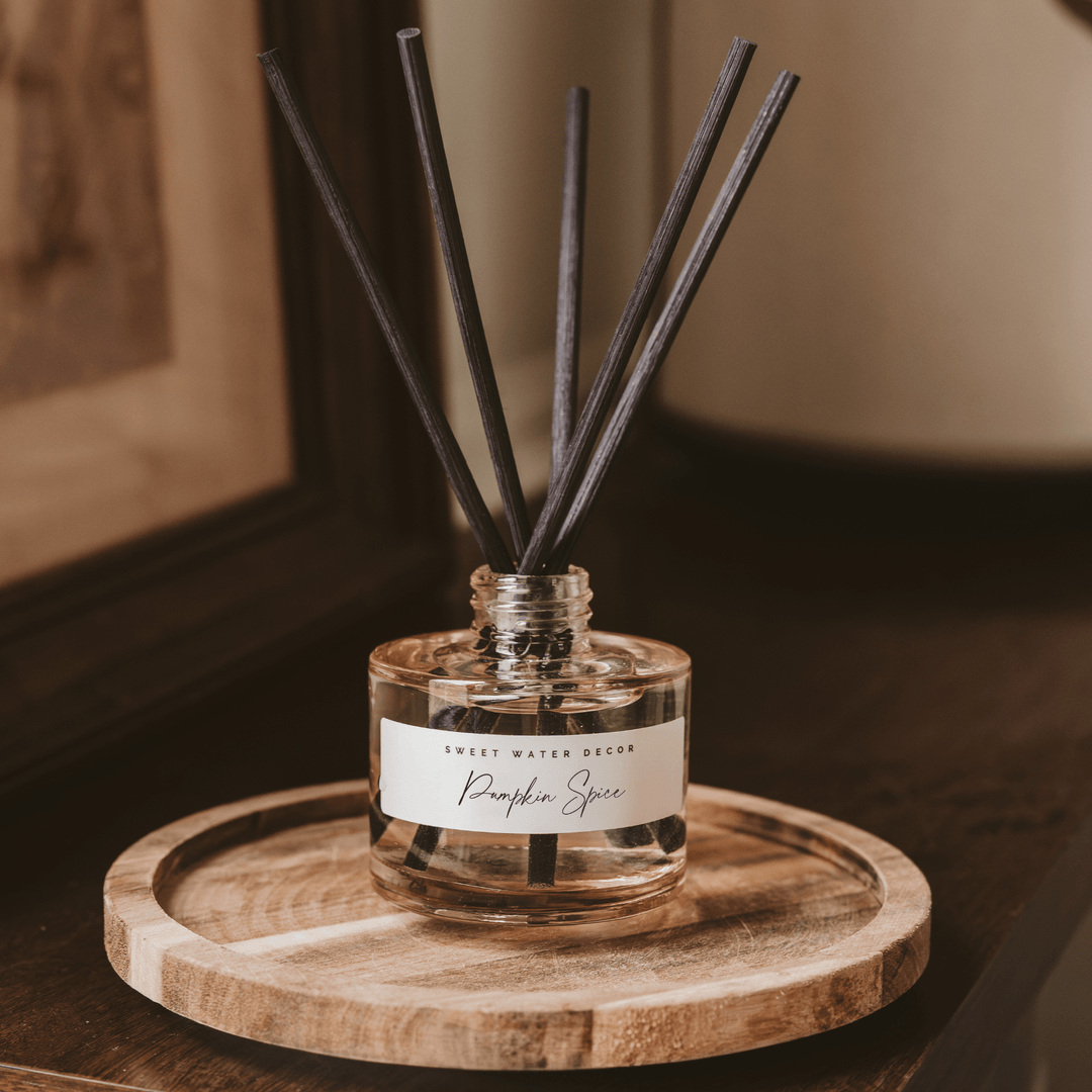 Pumpkin Spice Tinted Glass Jar Reed Diffuser