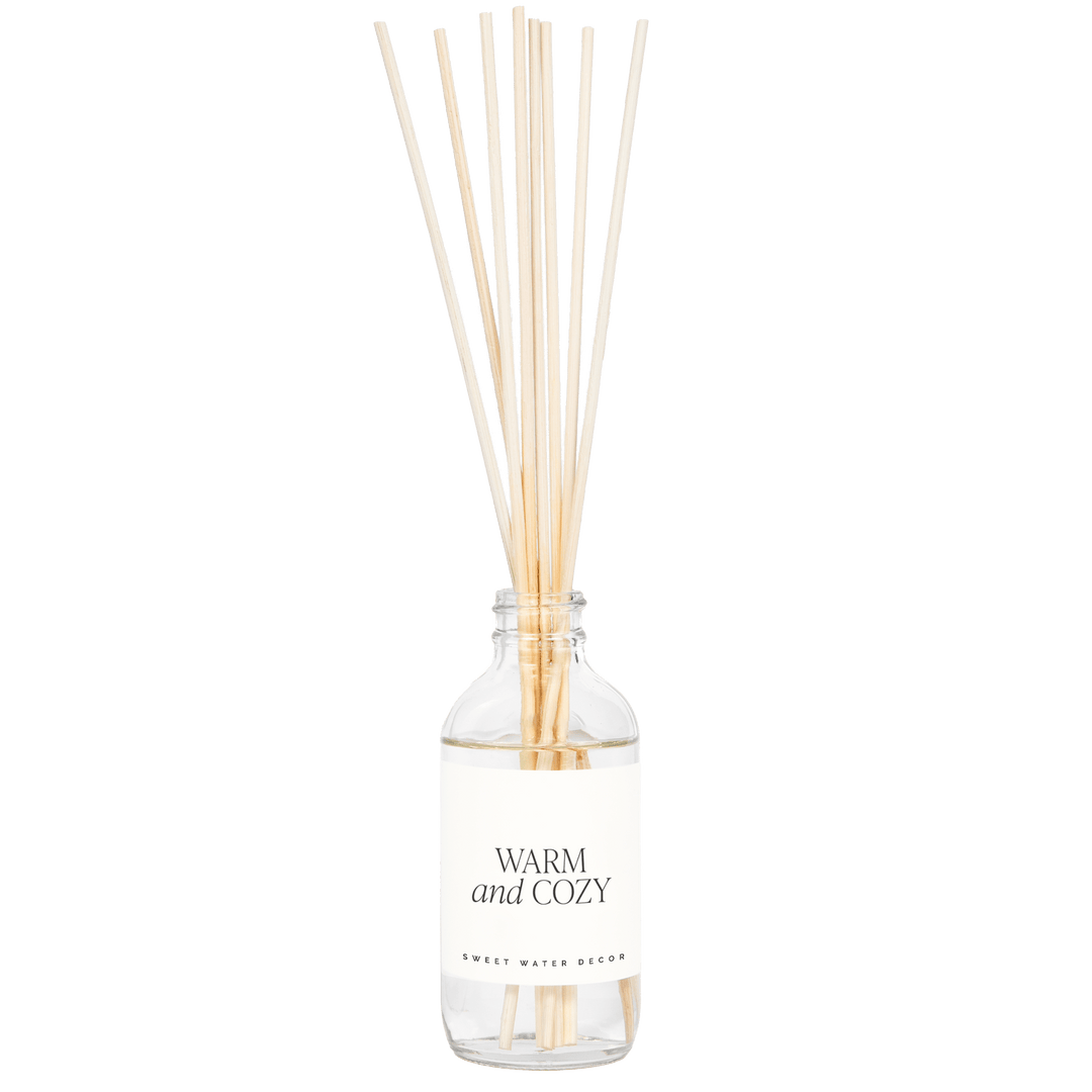 Warm and Cozy Clear Reed Diffuser by Sweet Water Decor