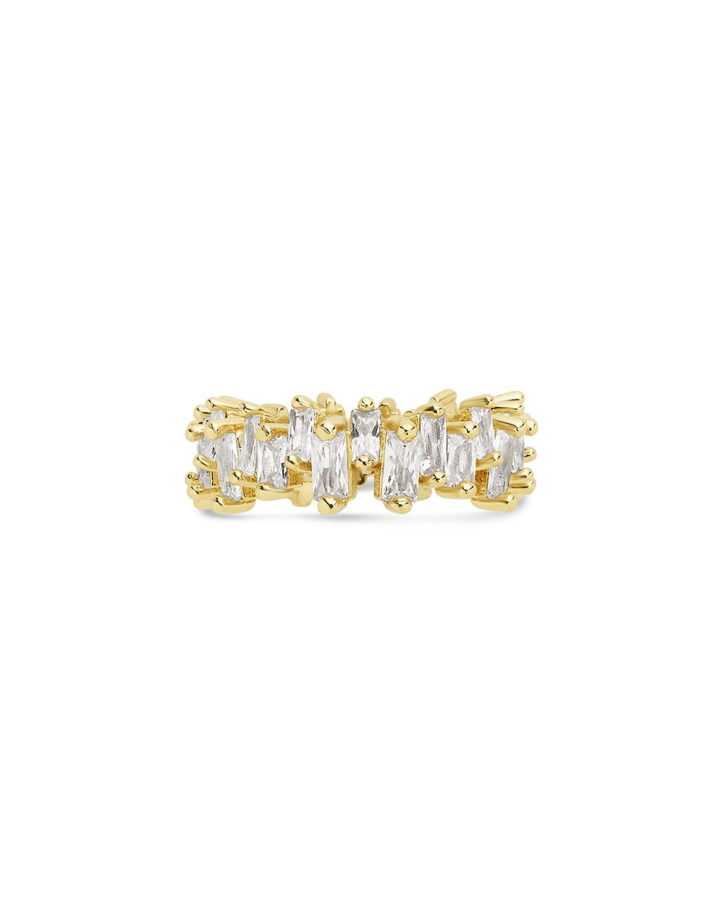 CZ Staggered Eternity Band