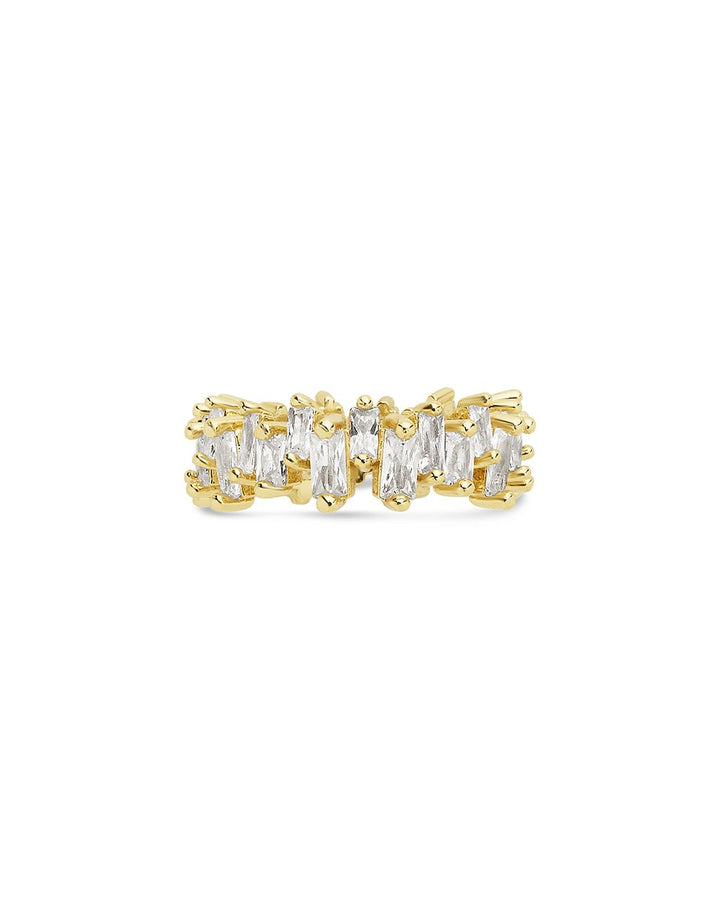 CZ Staggered Eternity Band