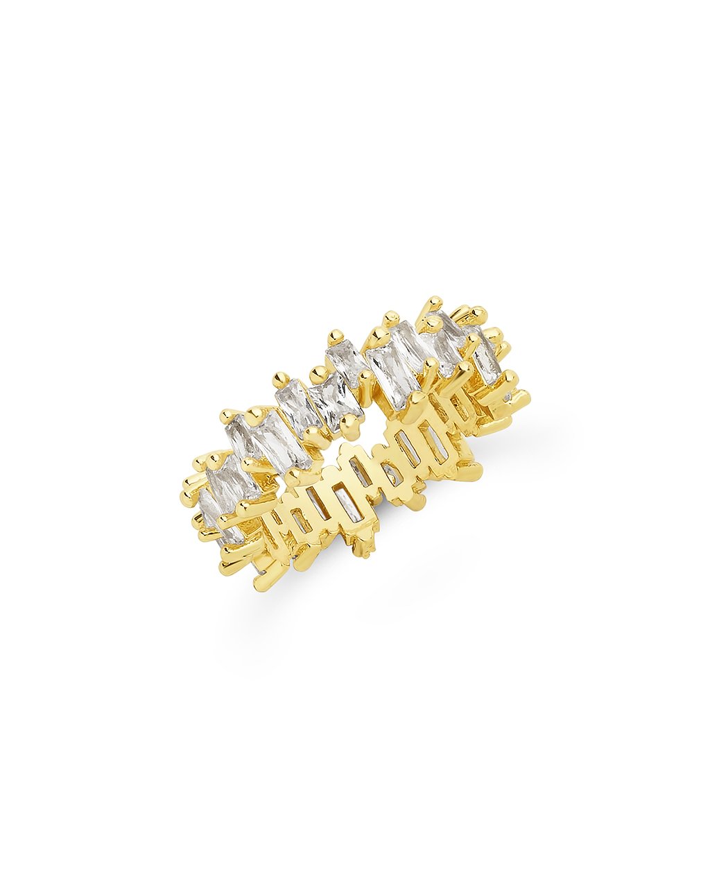CZ Staggered Eternity Band