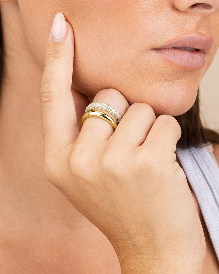 Maisey CZ Studded Open Ring