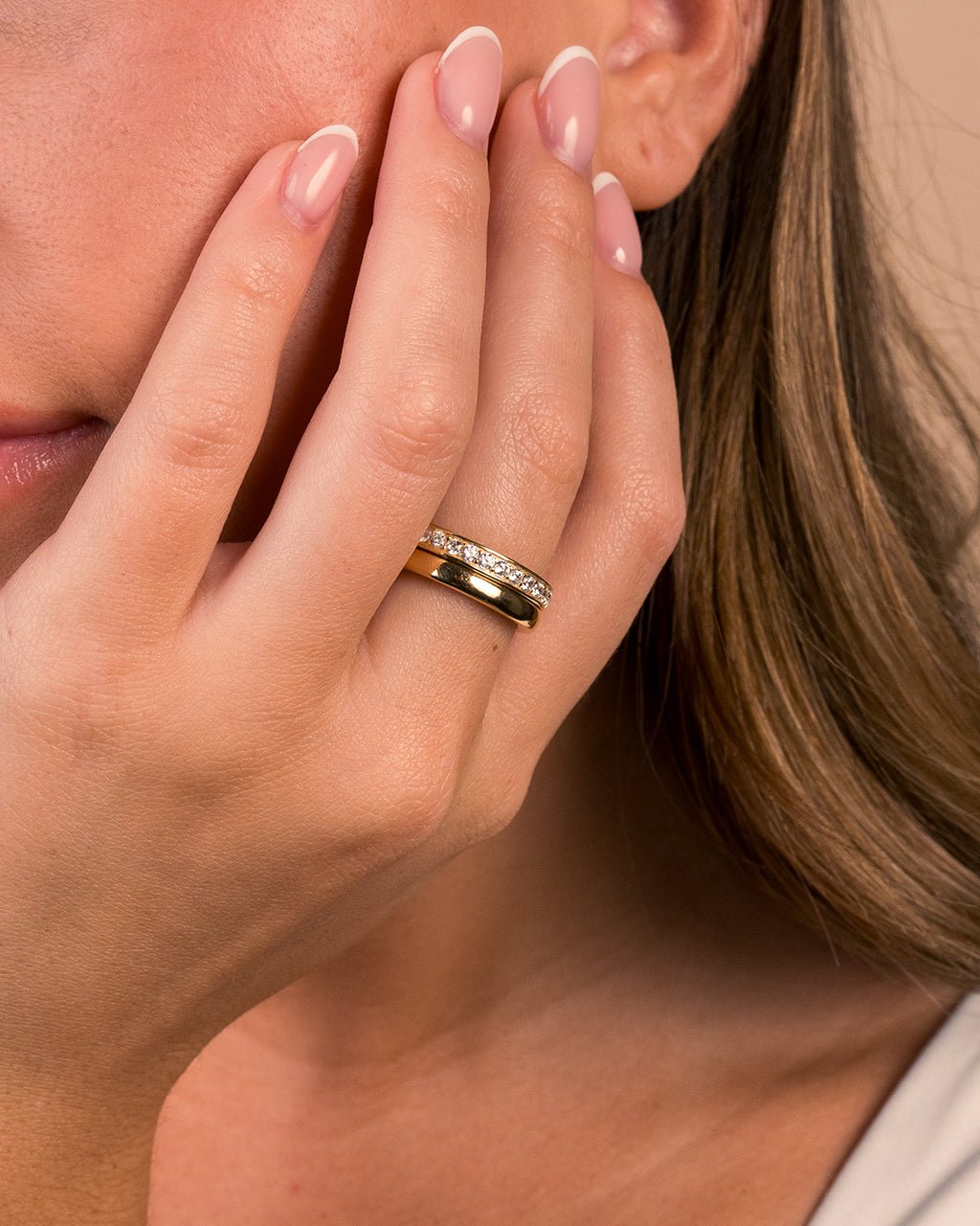 Jackie CZ Stacking Ring Set of 2
