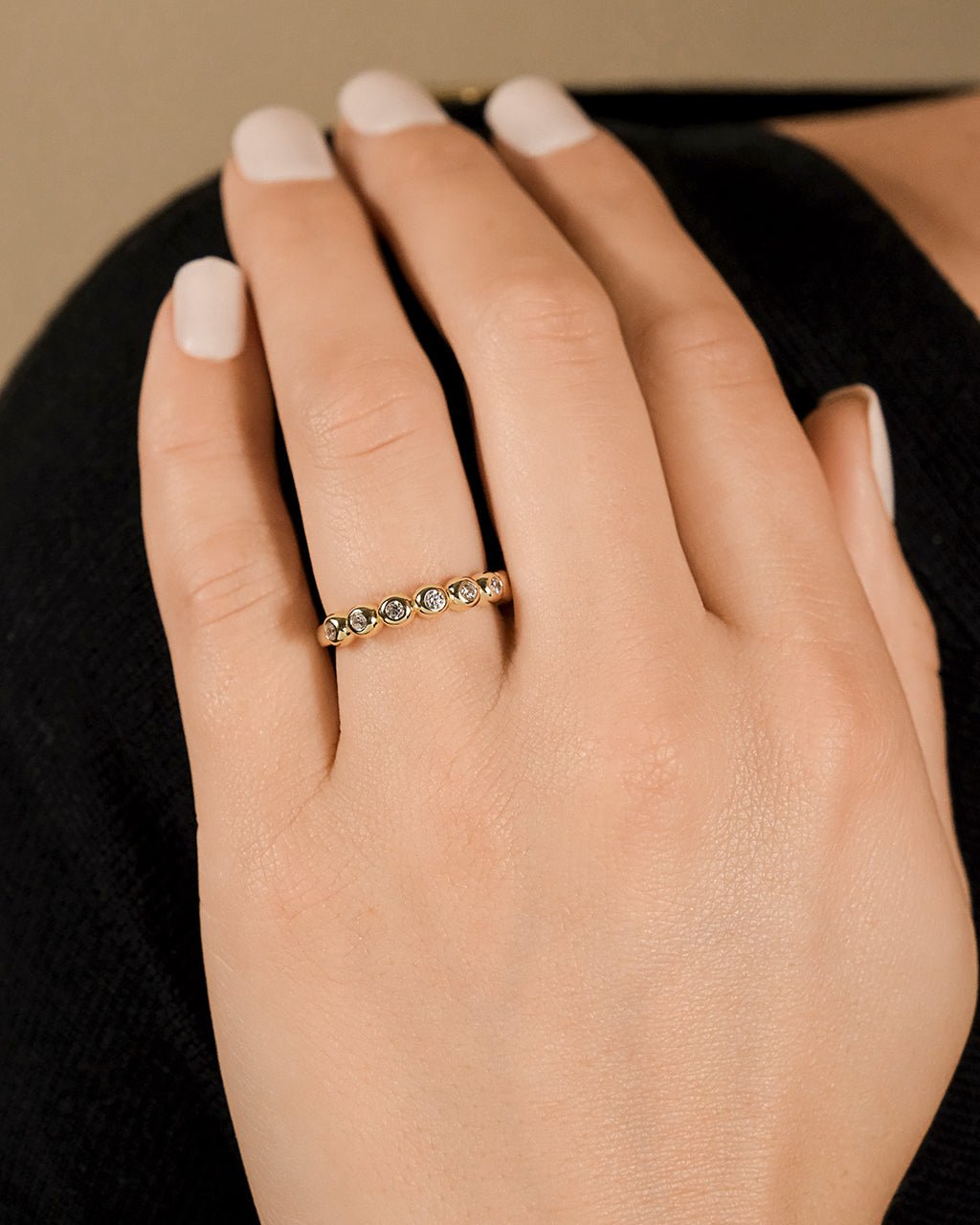 Trisha CZ Bezel Ring