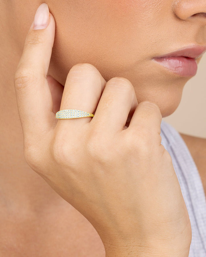 Pave Signet Ring