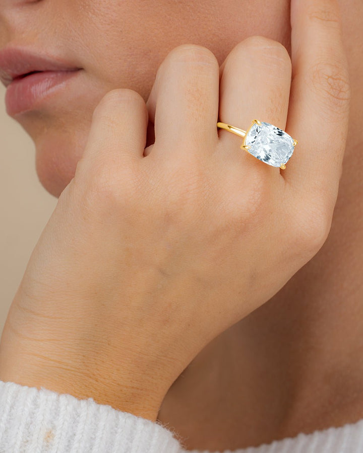 Cushion East-West Ring