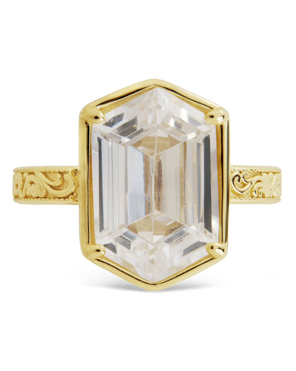 Hexagon Bezel Ring