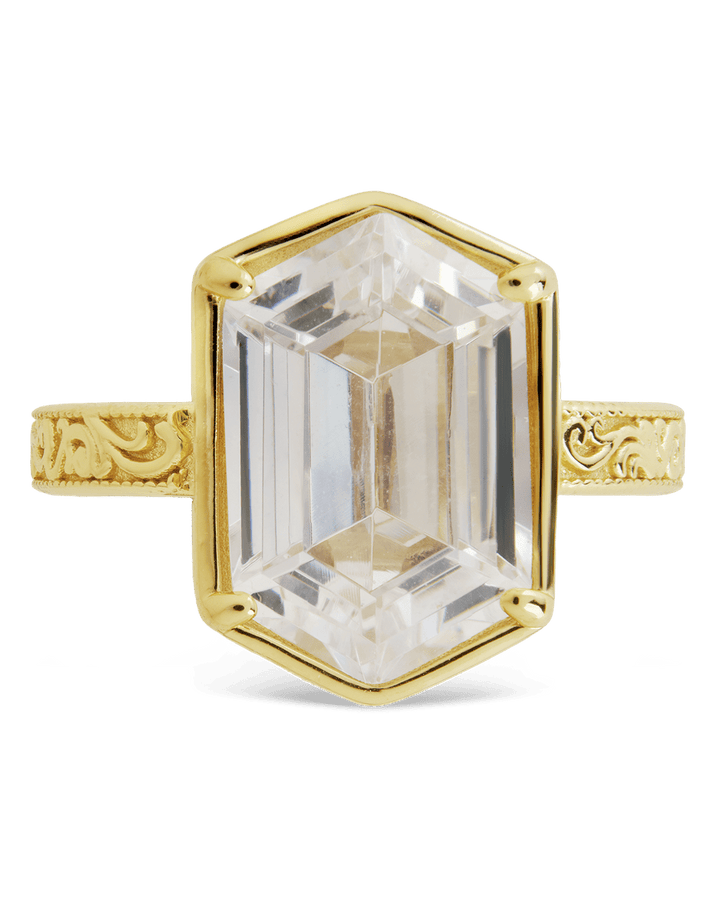 Hexagon Bezel Ring