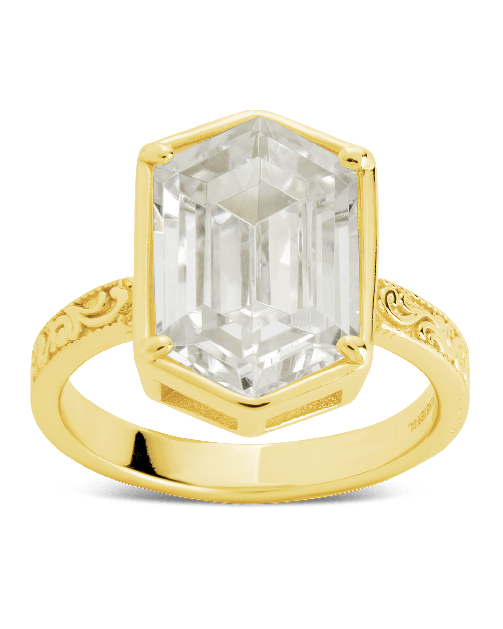 Hexagon Bezel Ring