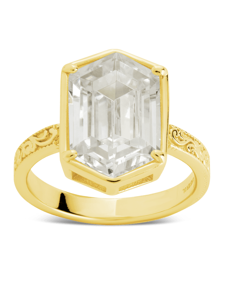 Hexagon Bezel Ring