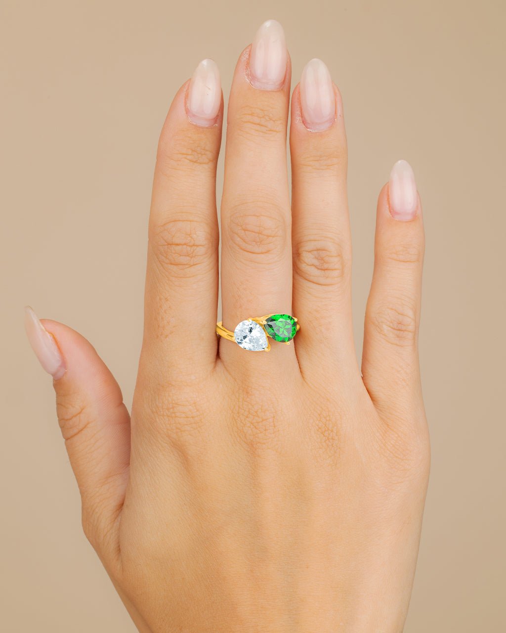 Pear Toi et Moi Ring