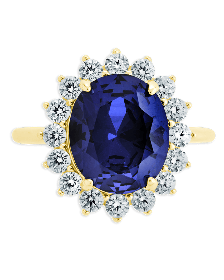 Sapphire Halo Ring