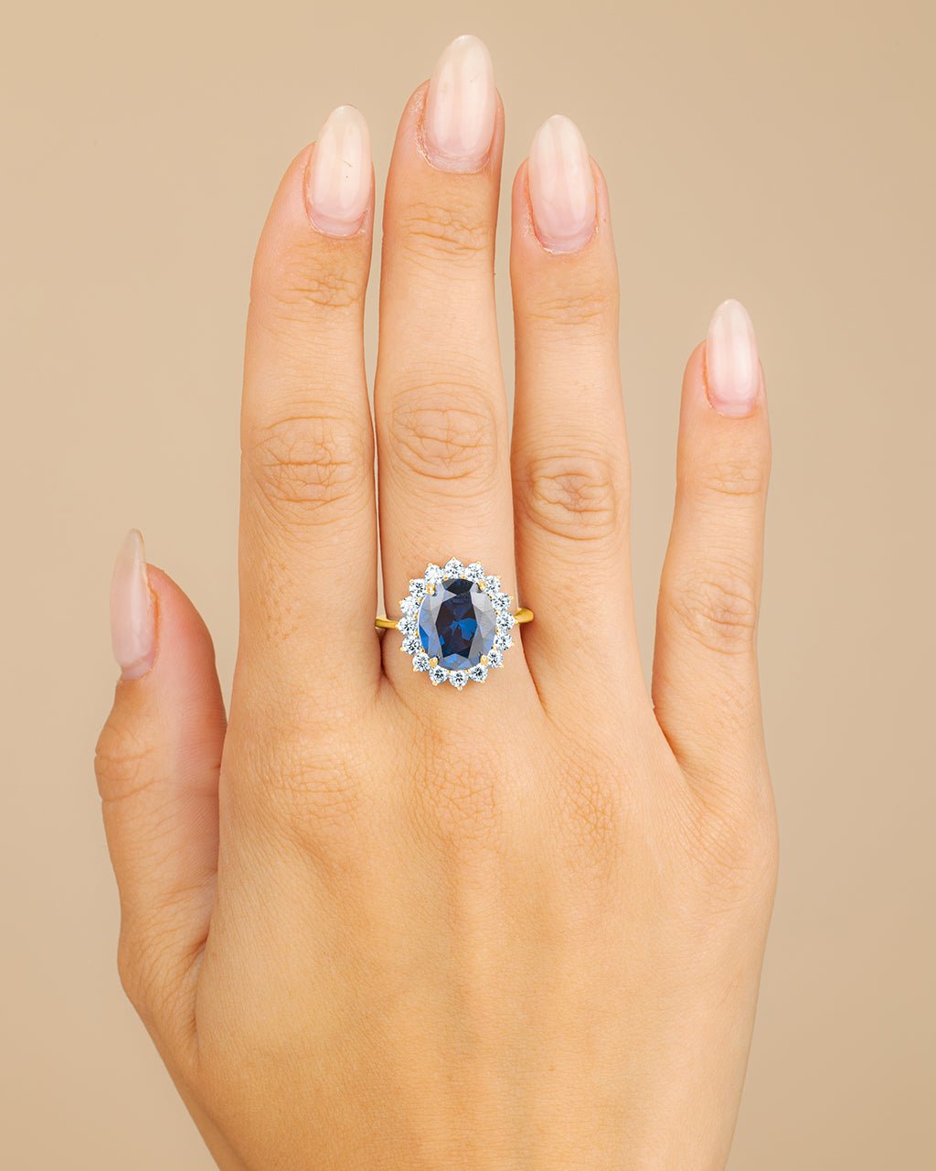 Sapphire Halo Ring