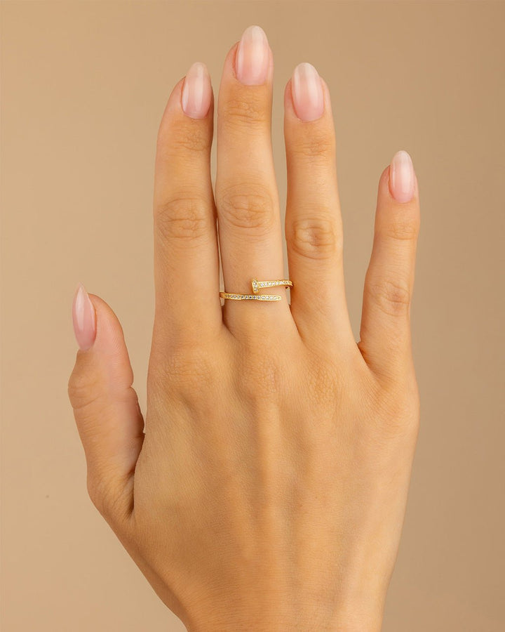 Journey Twisted Sparkle Wrap Ring