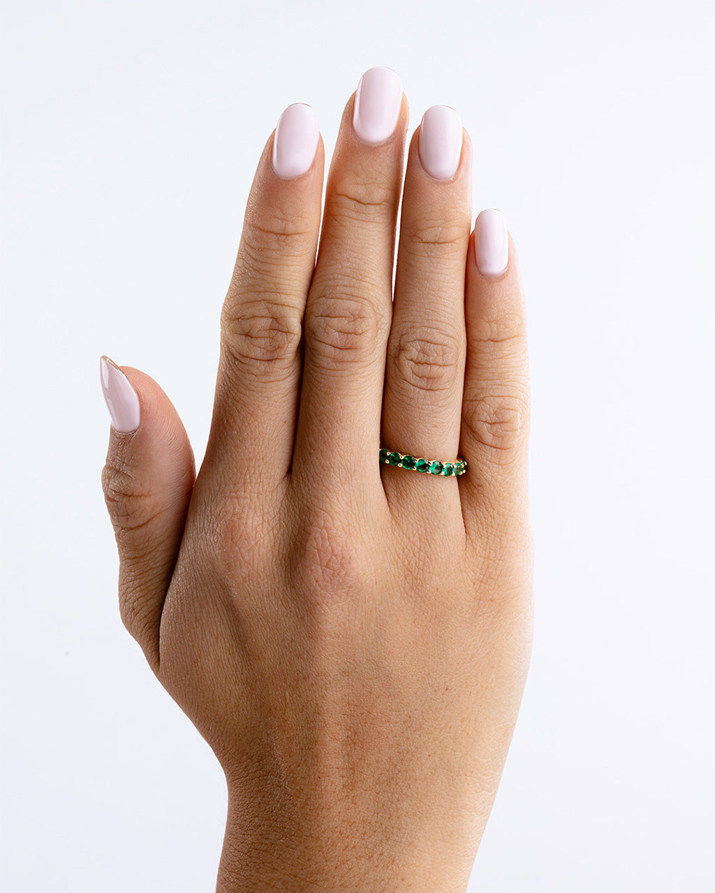 Gracie Emerald CZ Eternity Ring