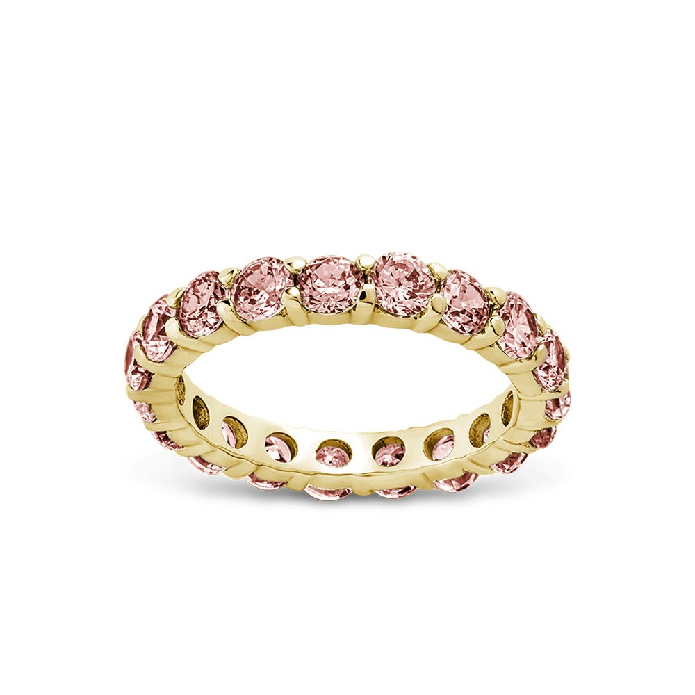 Gracie Pink Sapphire CZ Eternity Ring