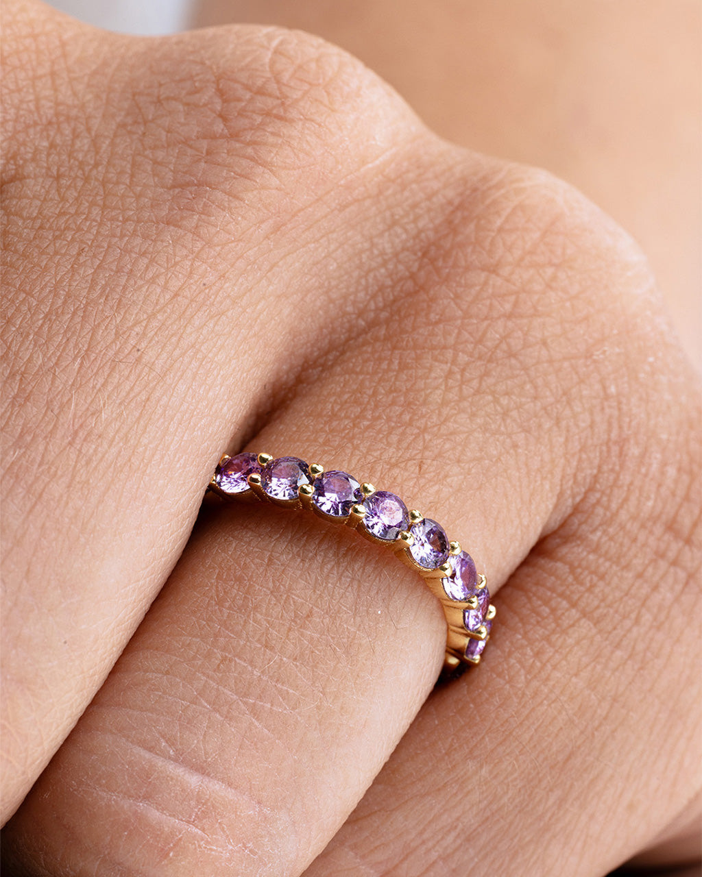 Gracie Amethyst CZ Eternity Ring