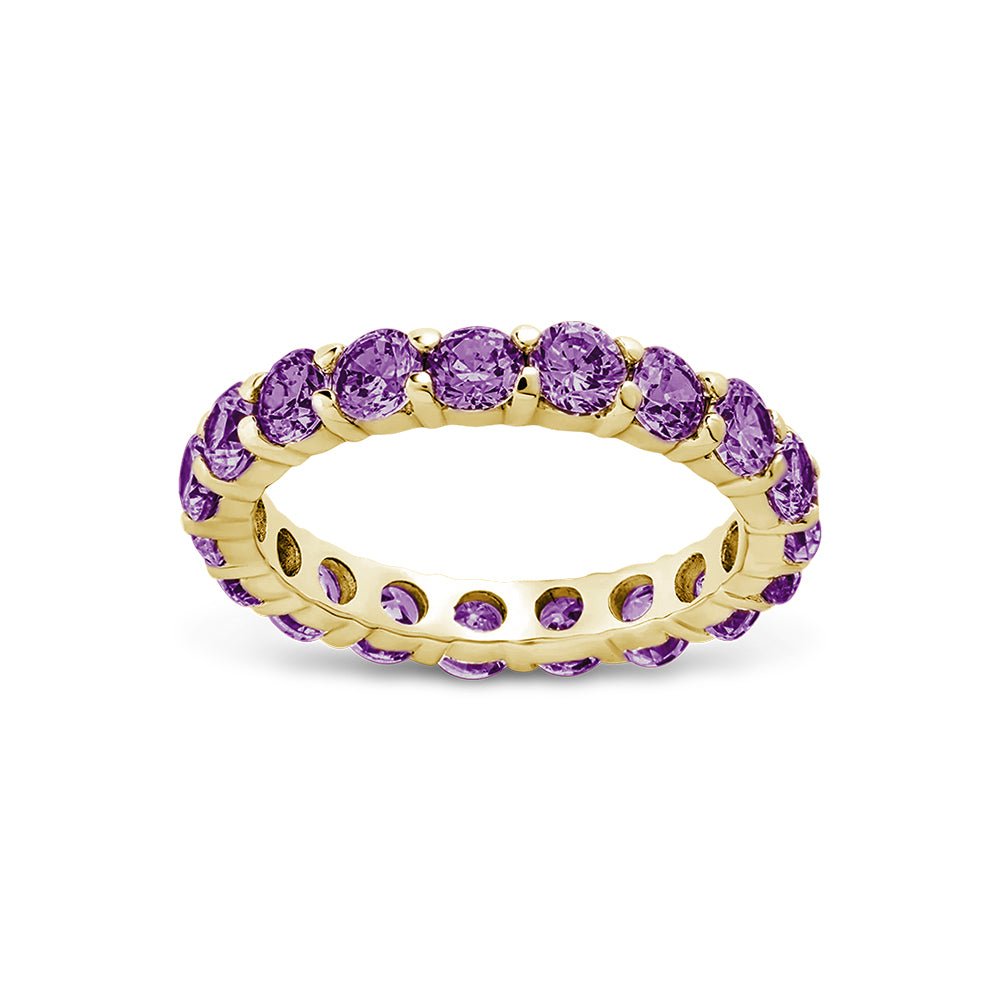 Gracie Amethyst CZ Eternity Ring