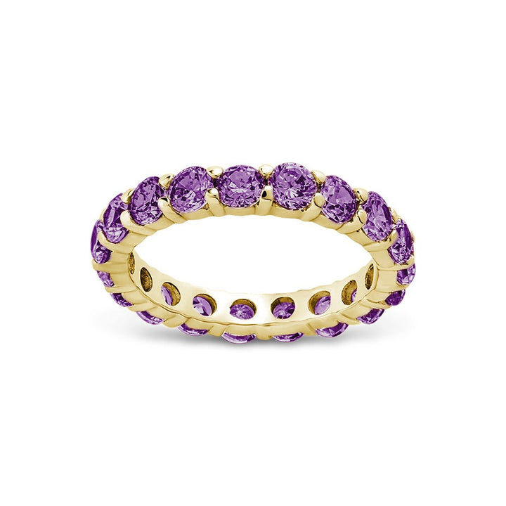 Gracie Amethyst CZ Eternity Ring