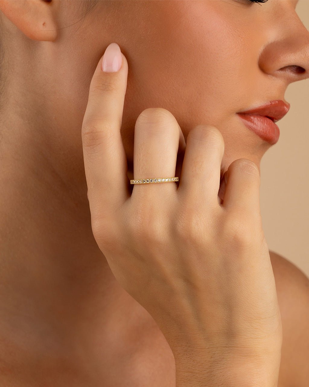 Thin CZ Band Ring - 2.5mm