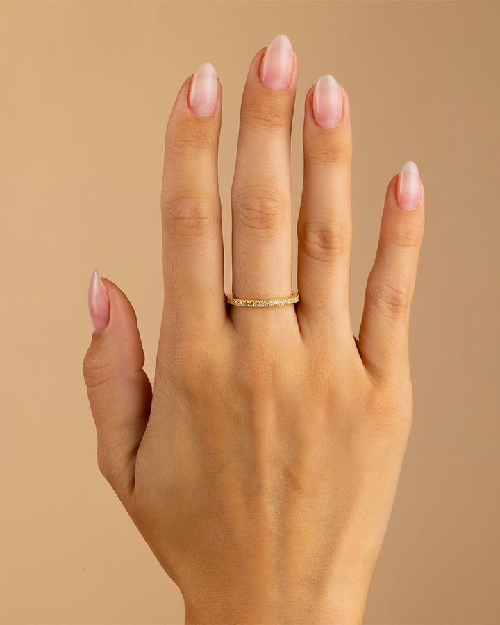 Thin CZ Band Ring - 2.5mm