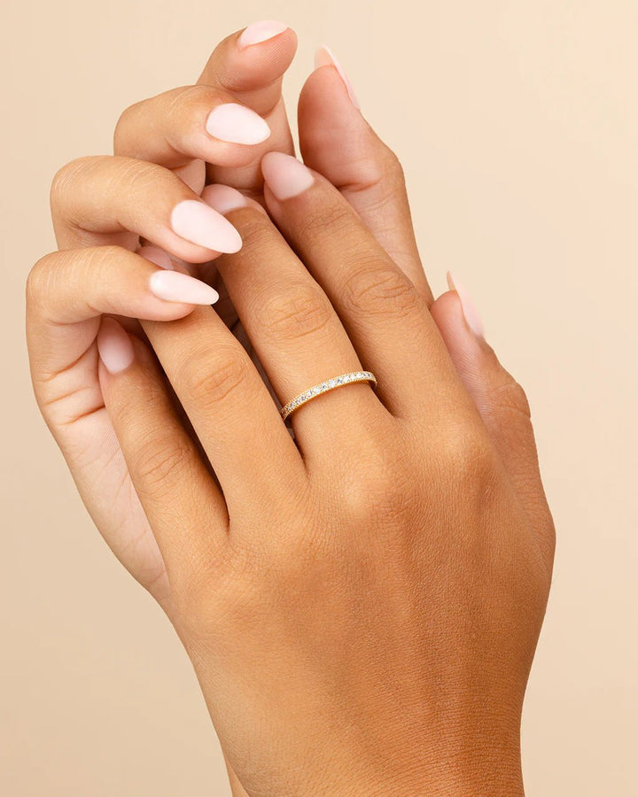 Thin CZ Band Ring - 2.5mm