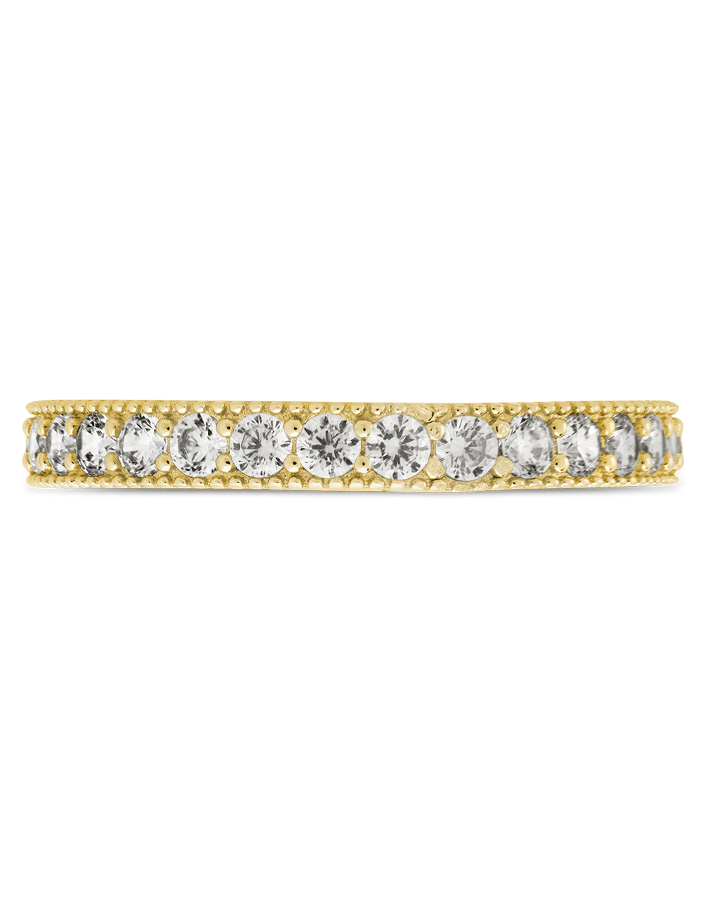Thin CZ Band Ring - 3mm