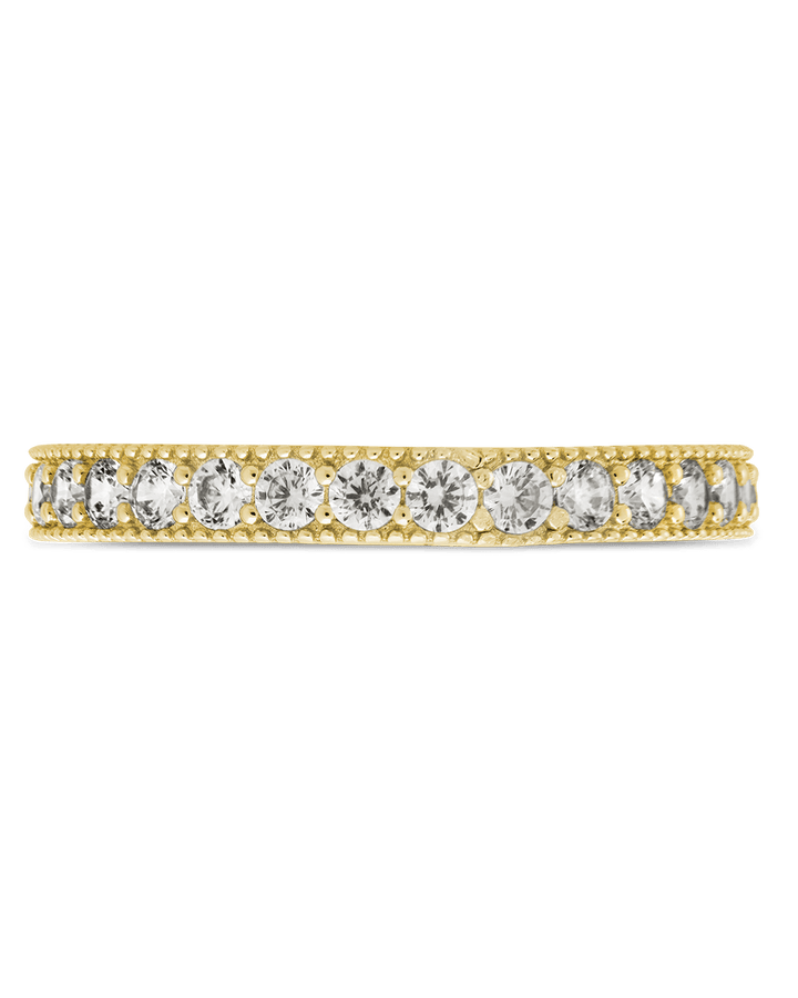 Thin CZ Band Ring - 3mm