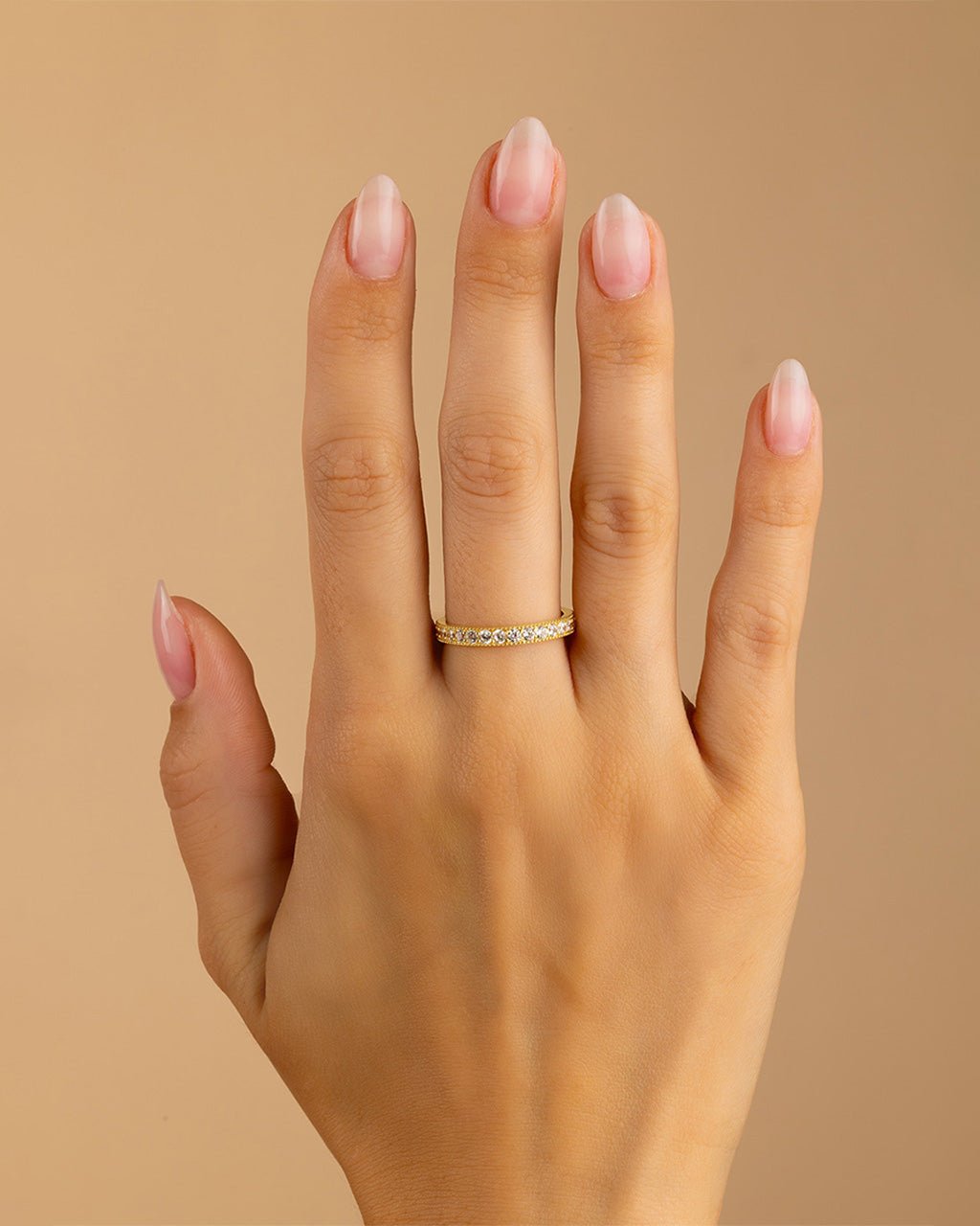 Thin CZ Band Ring - 3mm