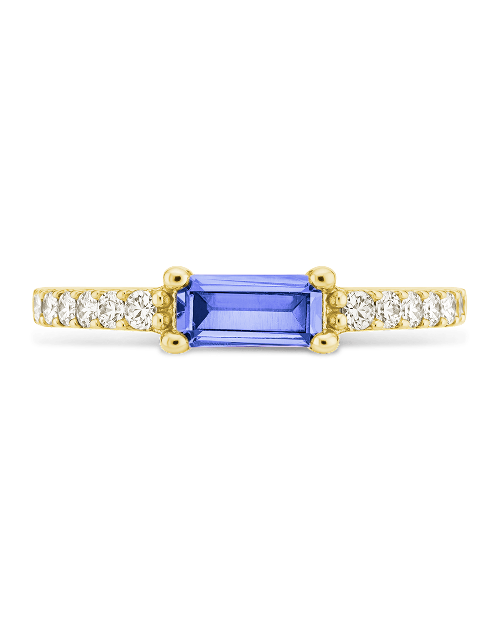 Aquamarine CZ Thin Stacking Birthstone Ring