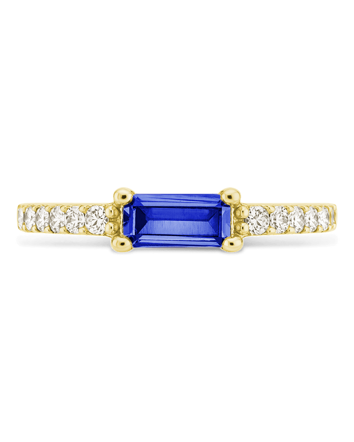 Sapphire CZ Thin Stacking Birthstone Ring