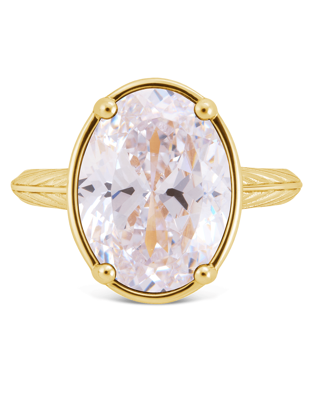 Oval Cut CZ Cocktail Ring