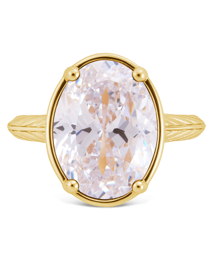 Oval Cut CZ Cocktail Ring