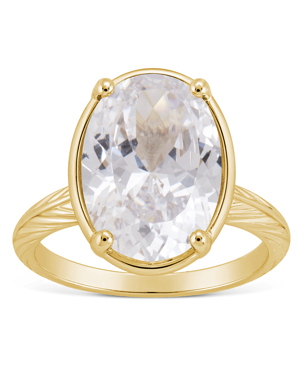 Oval Cut CZ Cocktail Ring