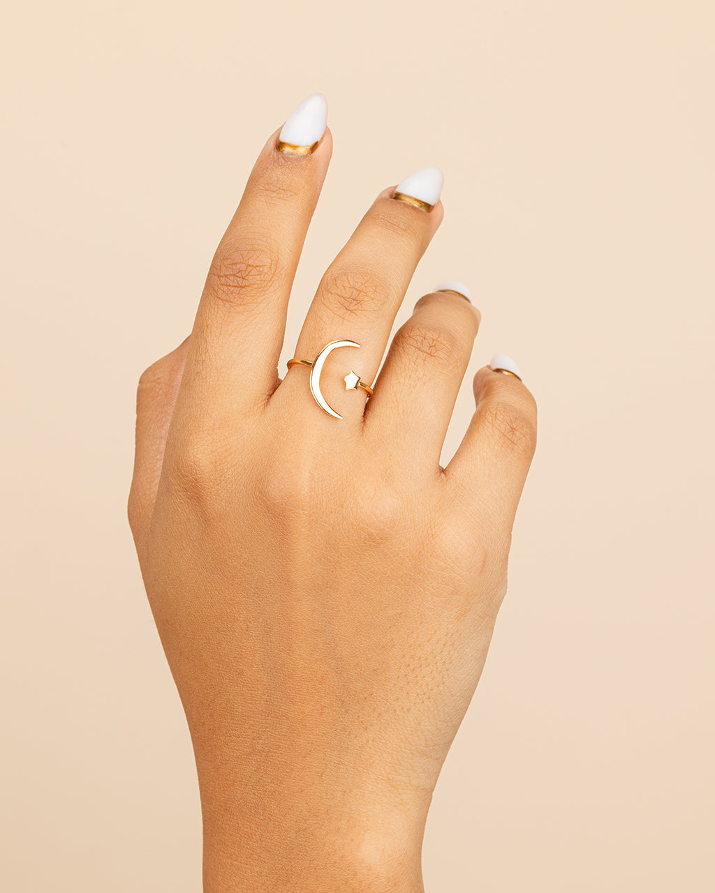 Crescent Moon Open Ring